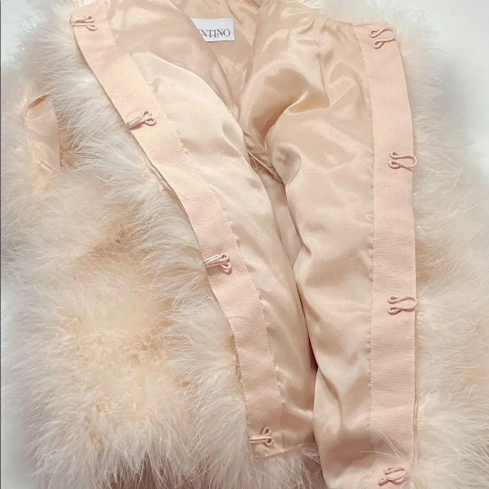 Red Valentino cropped feather vest size 40 - Picture 6 of 11